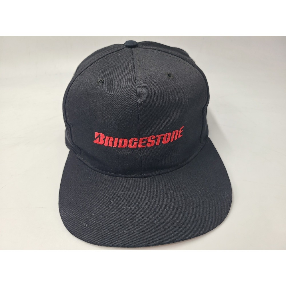 Vintage Bridgestone Tires Snapback Hat Cap Car Racing Logo Men Women‎ Black Red